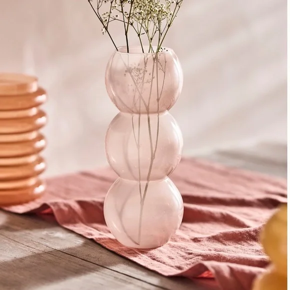 Pink stack spherical Vase - Picture 1 of 9